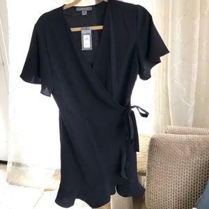 Black Wrap Tie Dress Primark new with tags